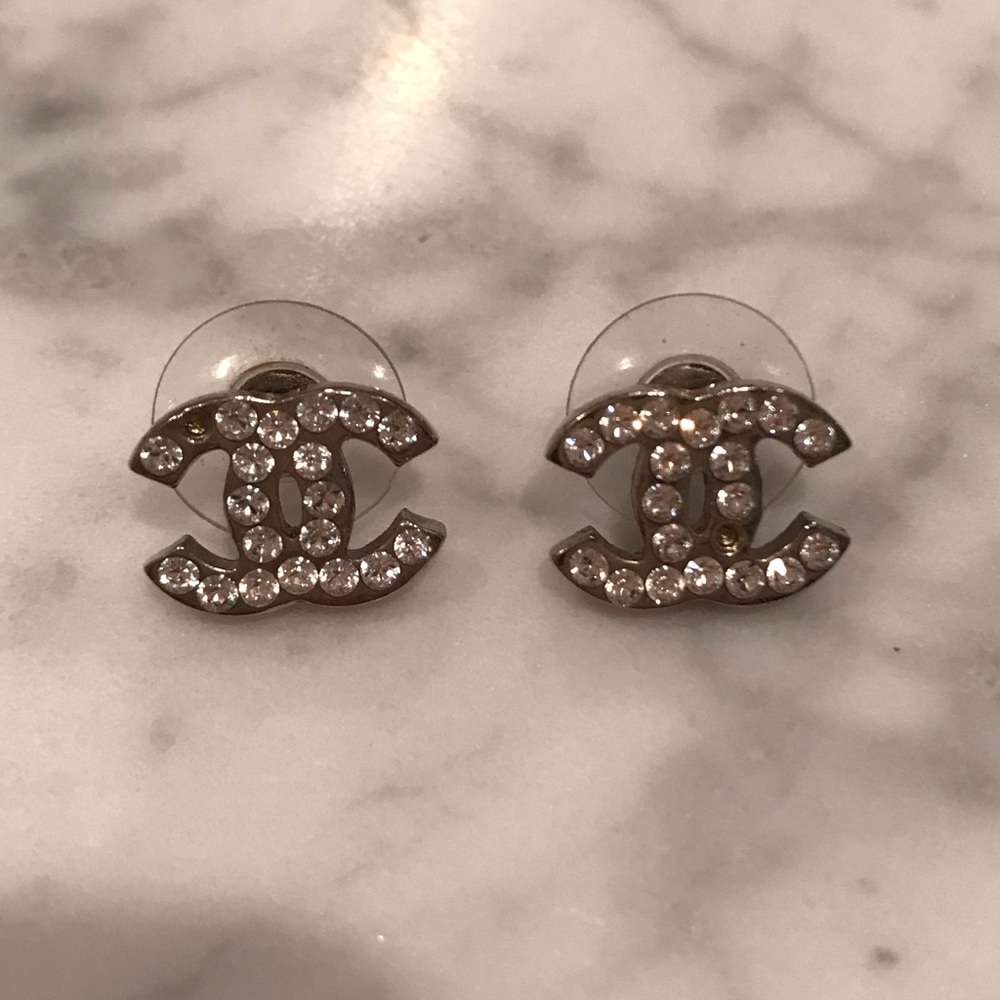 Classic Chanel Swarovski Crystal Earrings